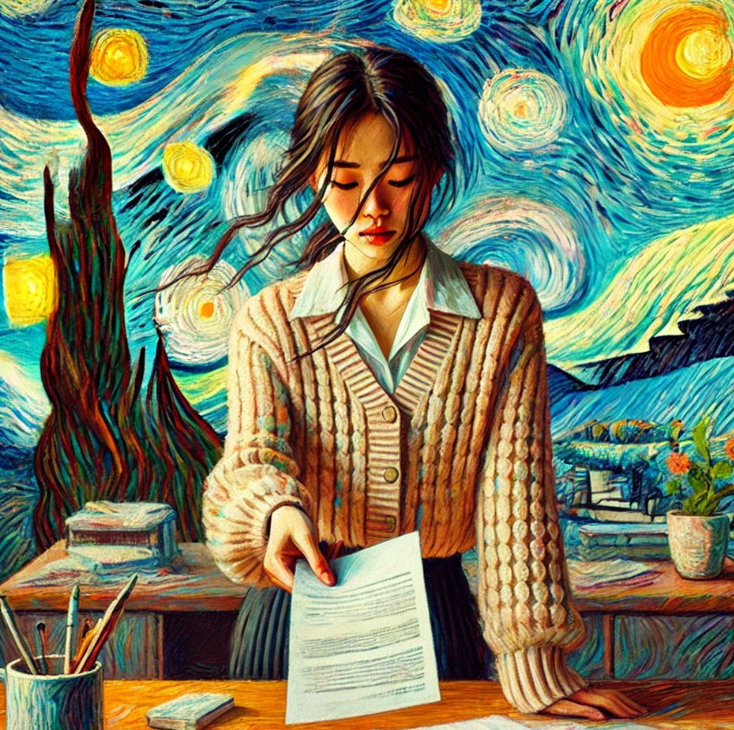 사직서를 내던지고