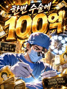 한번 수술에 100억 cover